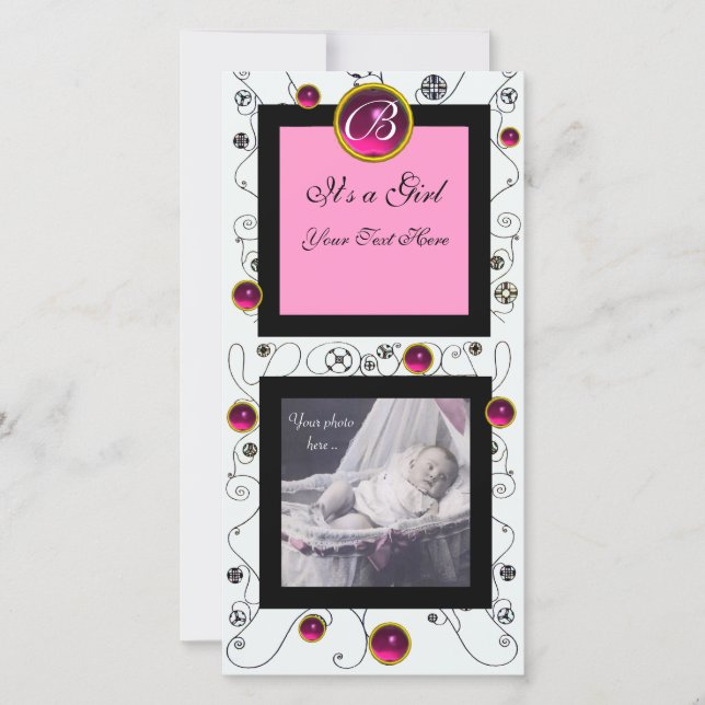 Anúncio RICO NADAR BABY GIRL MONOGRAMA, branco rubi (Frente)