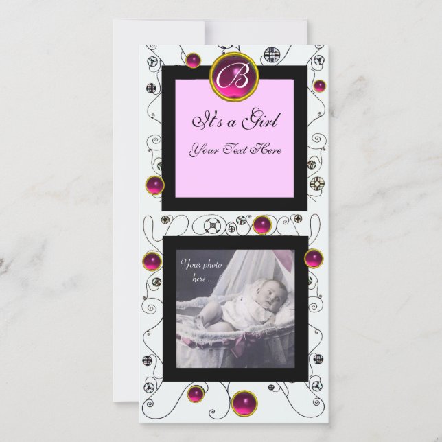 Anúncio RICO NADAR BABY GIRL MONOGRAMA, branco rubi (Frente)