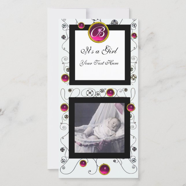 Anúncio RICO NADAR BABY GIRL MONOGRAMA, branco rubi (Frente)