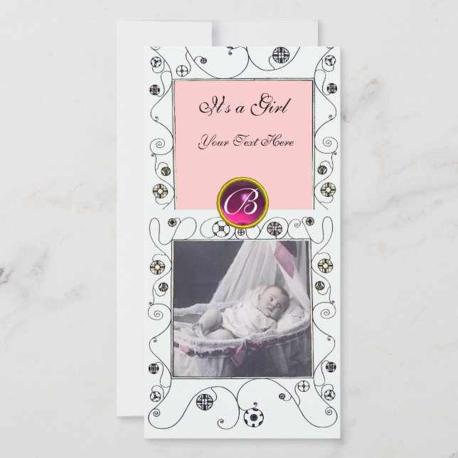 Anúncio RICO NADAR BABY GIRL MONOGRAMA, branco rubi (Frente)