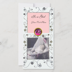 Anúncio RICO NADAR BABY GIRL MONOGRAMA, branco rubi