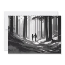 Rolha de Floresta de Casal Silhueta Romântica