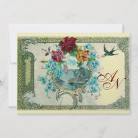 ROMANTİCA 3 MONOGRAM branca, champanhe metálico