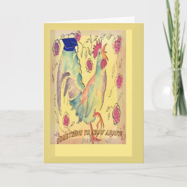 Anúncio Rooster Roses graduation announcement (Frente)