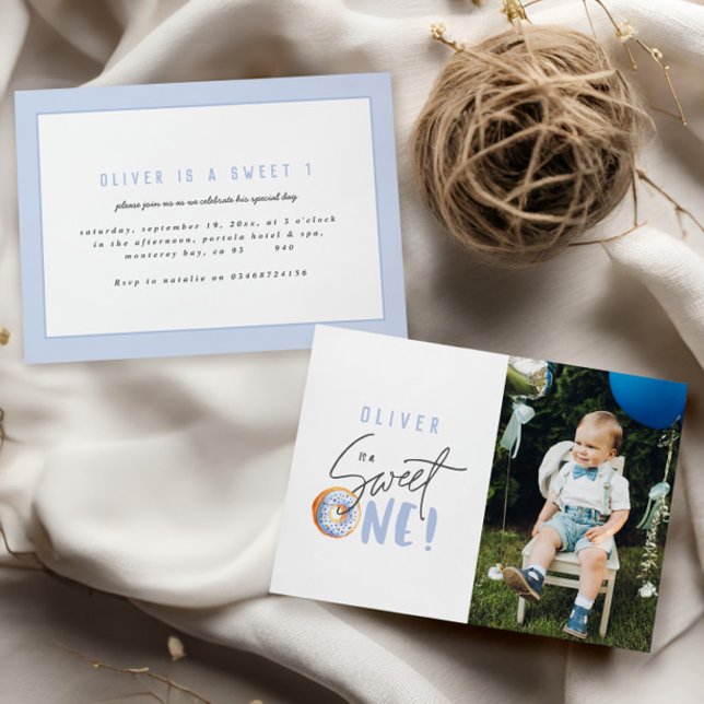 Anúncio Rosquinha doce, um primeiro aniversario de festa (Criador carregado)