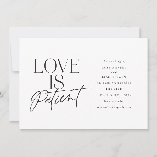 Anúncio Roteiro de Amor Casamento Adiado Mudar a Data (Frente)