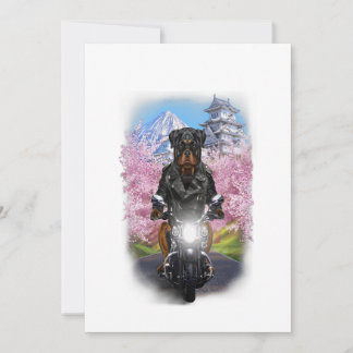 Anúncio rottweiler dog on motorcycle tour japanese gifts