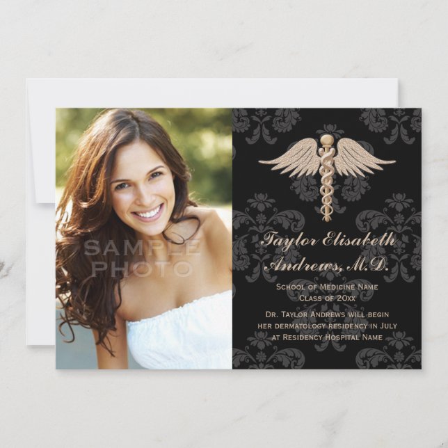 Anúncio roxo da graduação da Faculdade de Medicina (Frente)