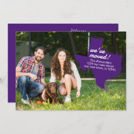 Anúncio Roxo que movemos - Texas pontilhado movendo-se