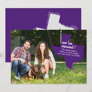 Anúncio Roxo que movemos - Texas pontilhado movendo-se