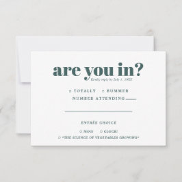 Anúncio RSVP de Casamento de Diversão Quirky | 70.a Tipogr