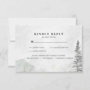 Anúncio RSVP de Casamento Minimalista Rústico   Pinheiros 