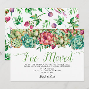 Anúncio Rustic Boho Succulent Cactus Eu mudei