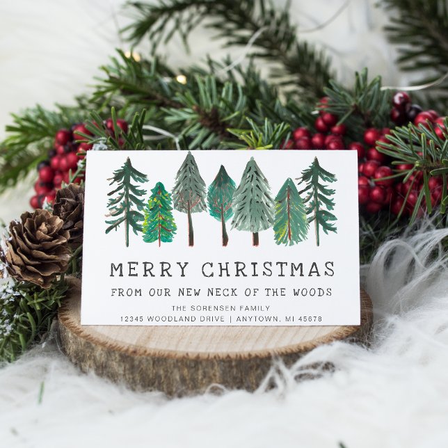 Anúncio Rustic Merry Christmas Family Photo Moving (Criador carregado)