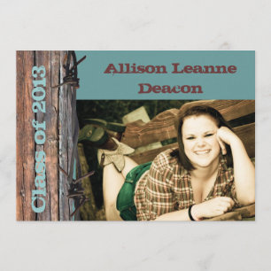 Anúncio rústico da graduação do arame farpado