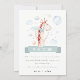 Anúncio Safari Giraffe Star Cloud Balão de Bebê Gravidez