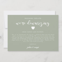 Anúncio Sage Verde Estamos Reduzindo o Casamento Atualizaç