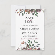 Salvar a Data Botânico Rústico