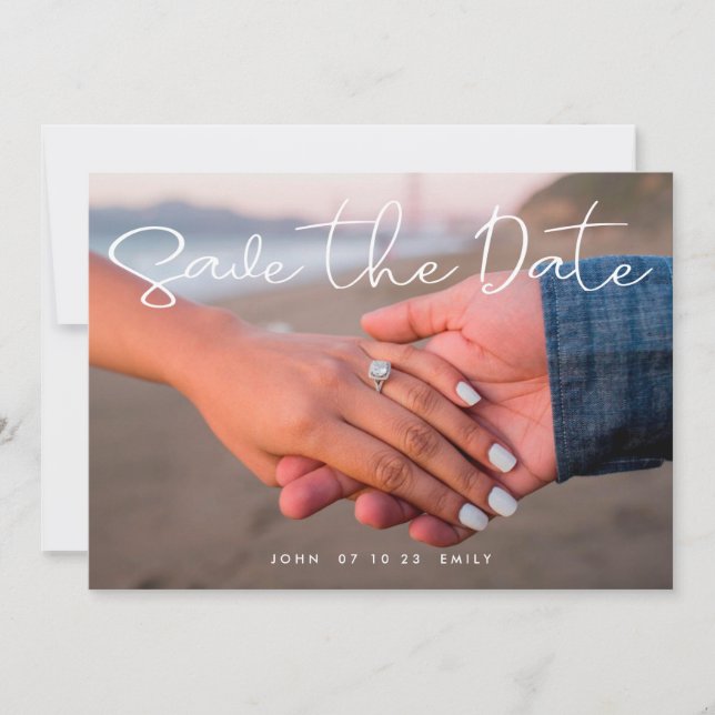 Anúncio Salvar a data em branco - Escrita manual 2 Foto (Frente)