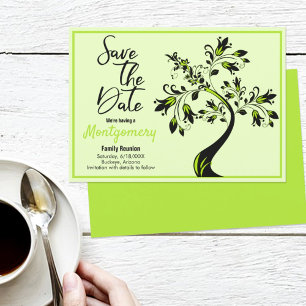 Anúncio Salvar a data   Reunião da família das árvores mod