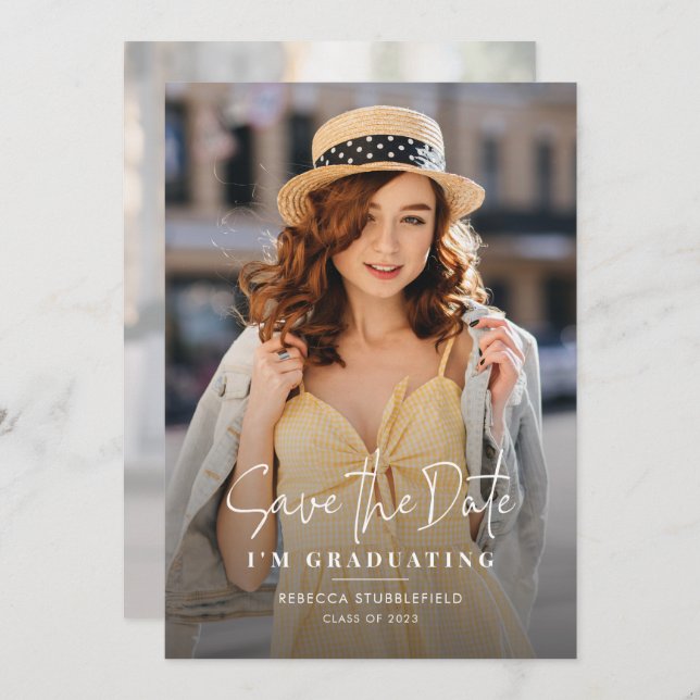 Anúncio Salvar a Festa de Fotografia de 2025 com Graduação (Frente/Verso)