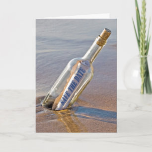 Anúncio Salvar a mensagem de data em uma garrafa