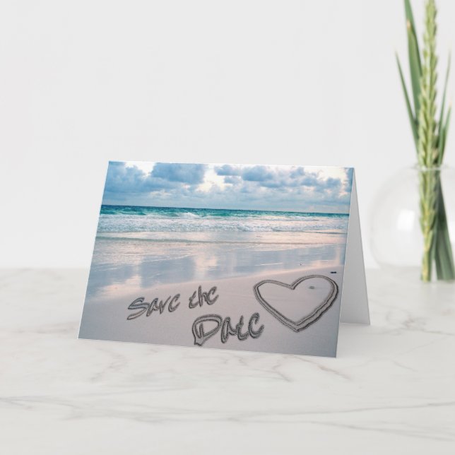 Anúncio Salvar o Escrevendo Coração de Areia de Data (Frente)