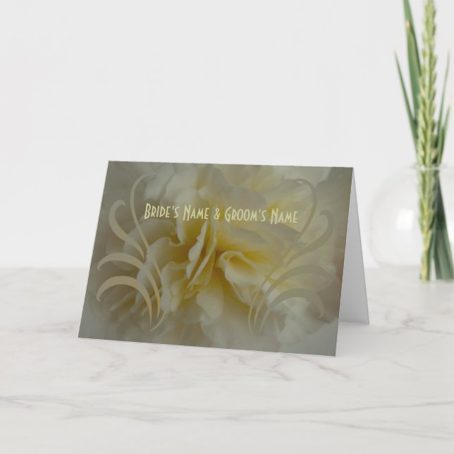 Anúncio Salve a data com o Cream Floral Swirls Design (Frente)
