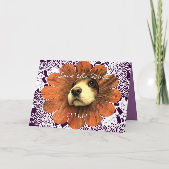 Anúncio Salve a data do amor saindo de uma flor (Frente)