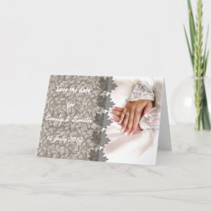 Anúncio Salve a data marble e branco adicione sua própria