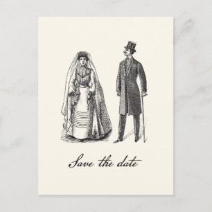 Anúncio Salve o Cartão Postal de Casamento
