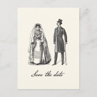 Anúncio Salve o Cartão Postal de Casamento