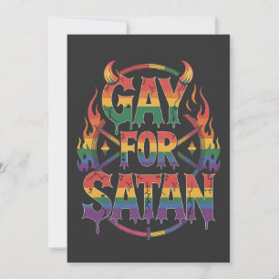 Anúncio Satã de granizo Arco-Íris Baphomet Diabo Goat LGBT