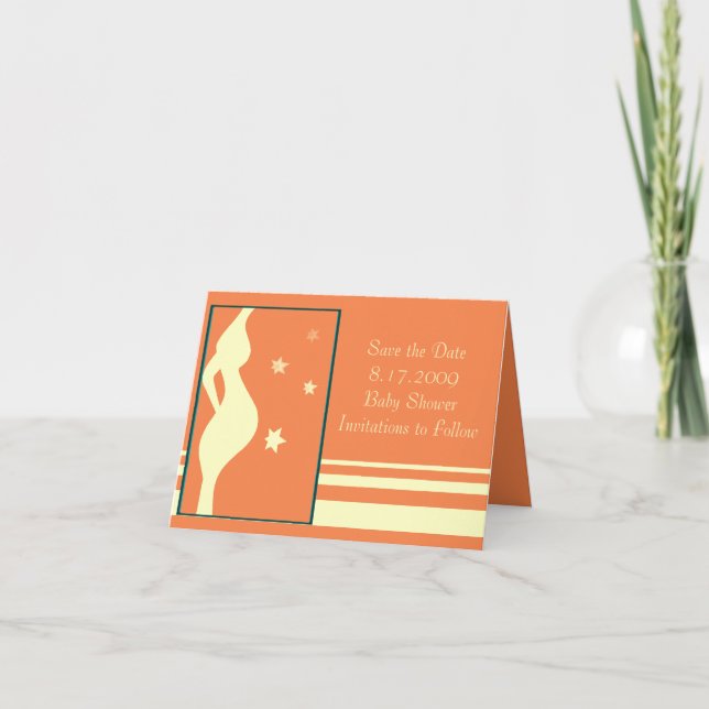 Anúncio Save the Date Baby Shower Card (Frente)