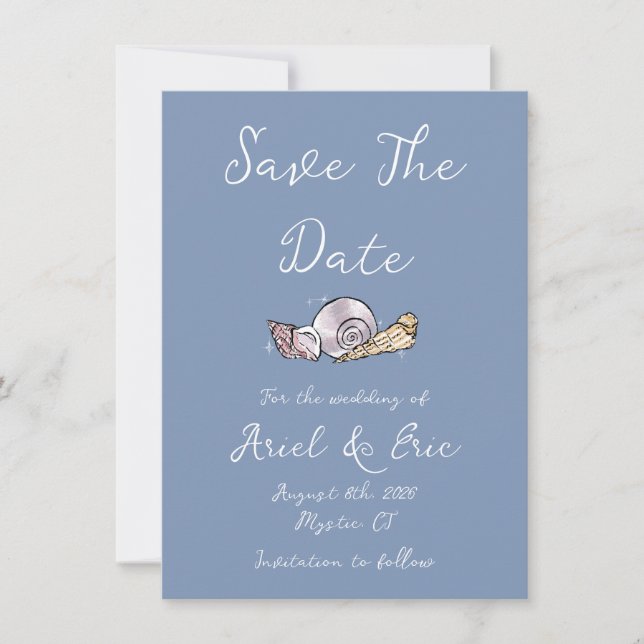 Anúncio Save The Date Flat Announcement Card (Frente)