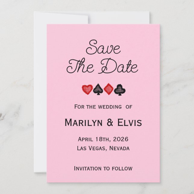 Anúncio Save The Date Flat Announcement Card (Frente)