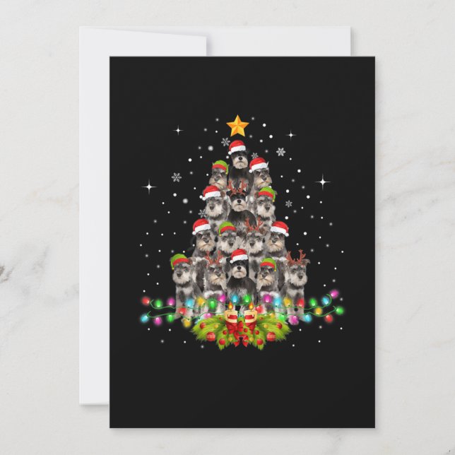 Anúncio Schnauzer Cães Árvore Natal Pet Xmas (Frente)