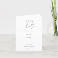 Script Calliographic Wedding Modern Save the Date