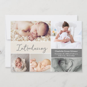 Anúncio Script de Colagem de Fotos de Bebê Menina Creme Su