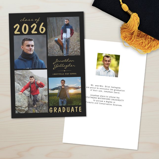 Anúncio Script de Colagem de Fotos de Graduação Minimal 5 (Criador carregado)