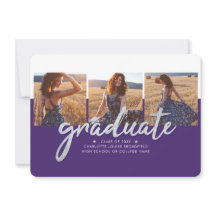 Script de prata roxa de colagem de fotos de gradaç