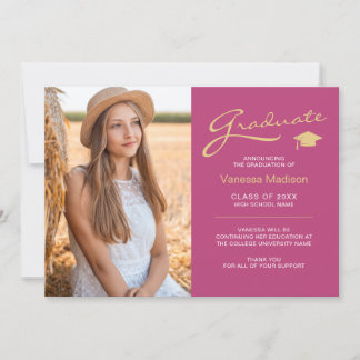 Anúncio Script Elegante moderno rosa e Dourado | 2 Formand