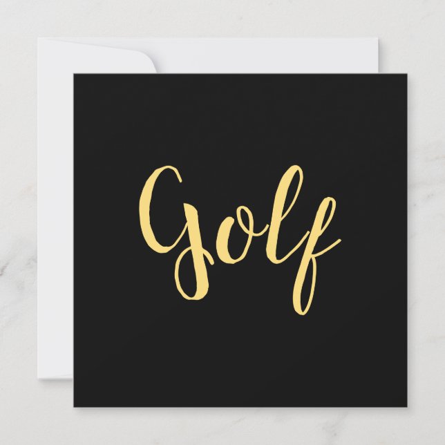 Anúncio Script GOLF do rico em preto Elegante moderno e pr (Frente)
