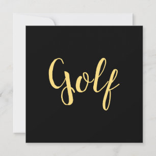 Anúncio Script GOLF do rico em preto Elegante moderno e pr