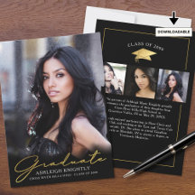 Script manuscrito do Formando 4 moderno preto