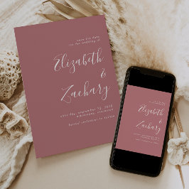 Anúncio Script Minimalista Moderna Rosa Empoeirada Salve a