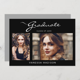 Anúncio Script moderno elegante simples | 2 Graduação de F