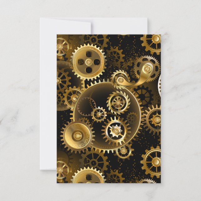 Anúncio Seamless Steampunk Brass Gears (Frente)