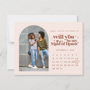 Anúncio Seja Minha Dama de Honra Foto & Calendário
