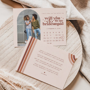 Anúncio Seja Minha Dama de Honra Foto & Calendário